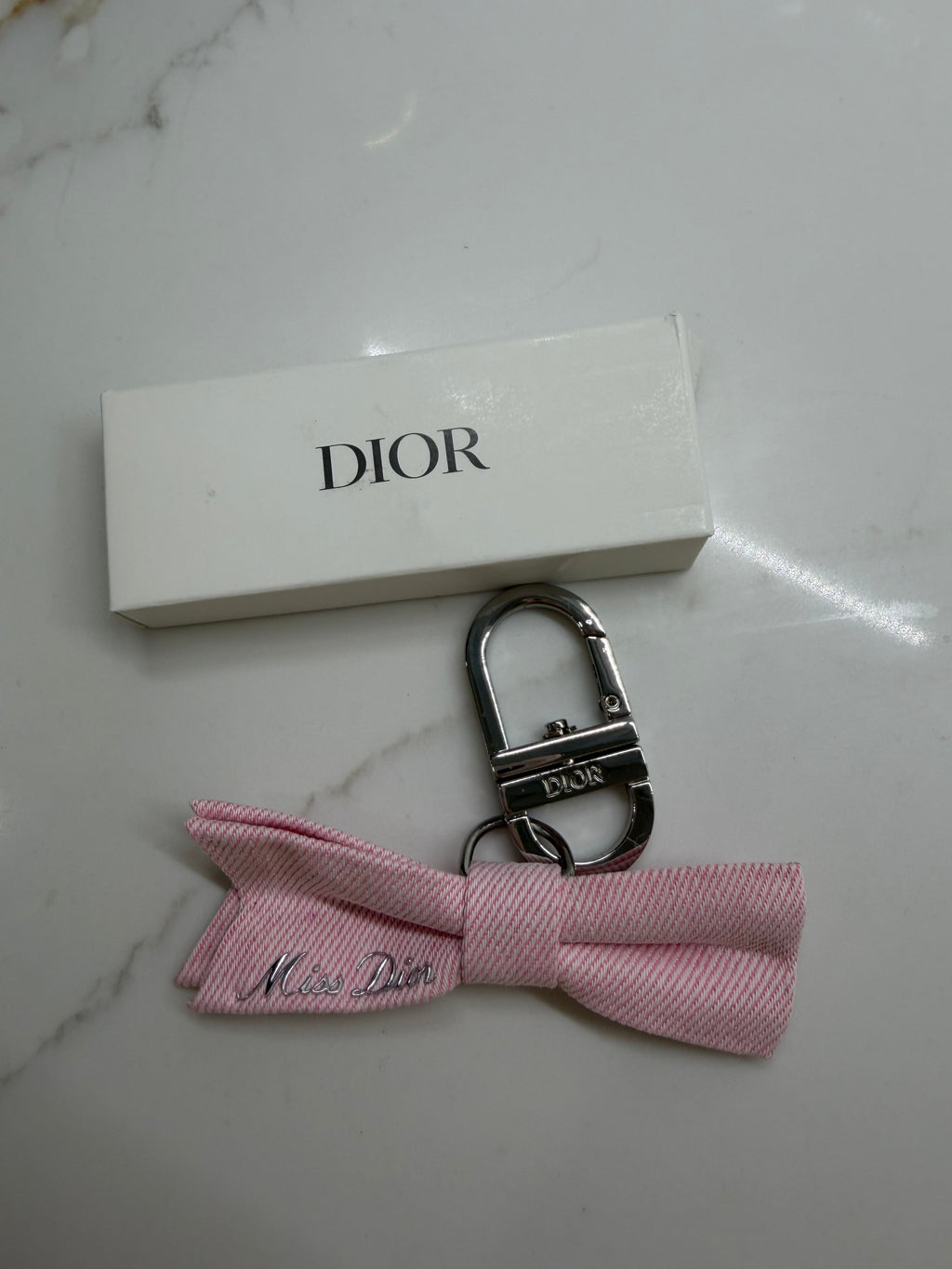 Miss Dior Pink Bow Bag Charm & Keychain
