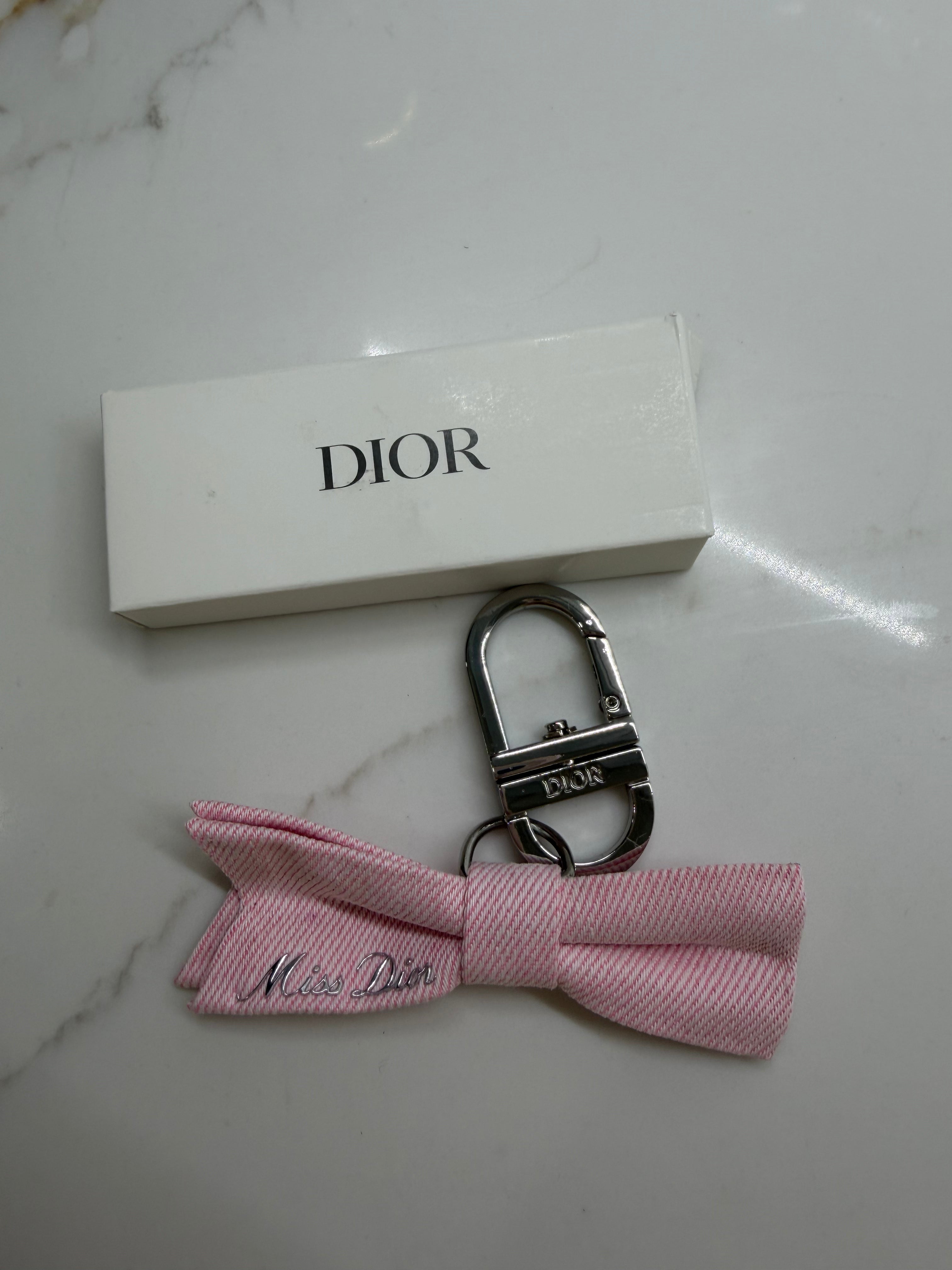 Miss Dior Pink Bow Bag Charm & Keychain