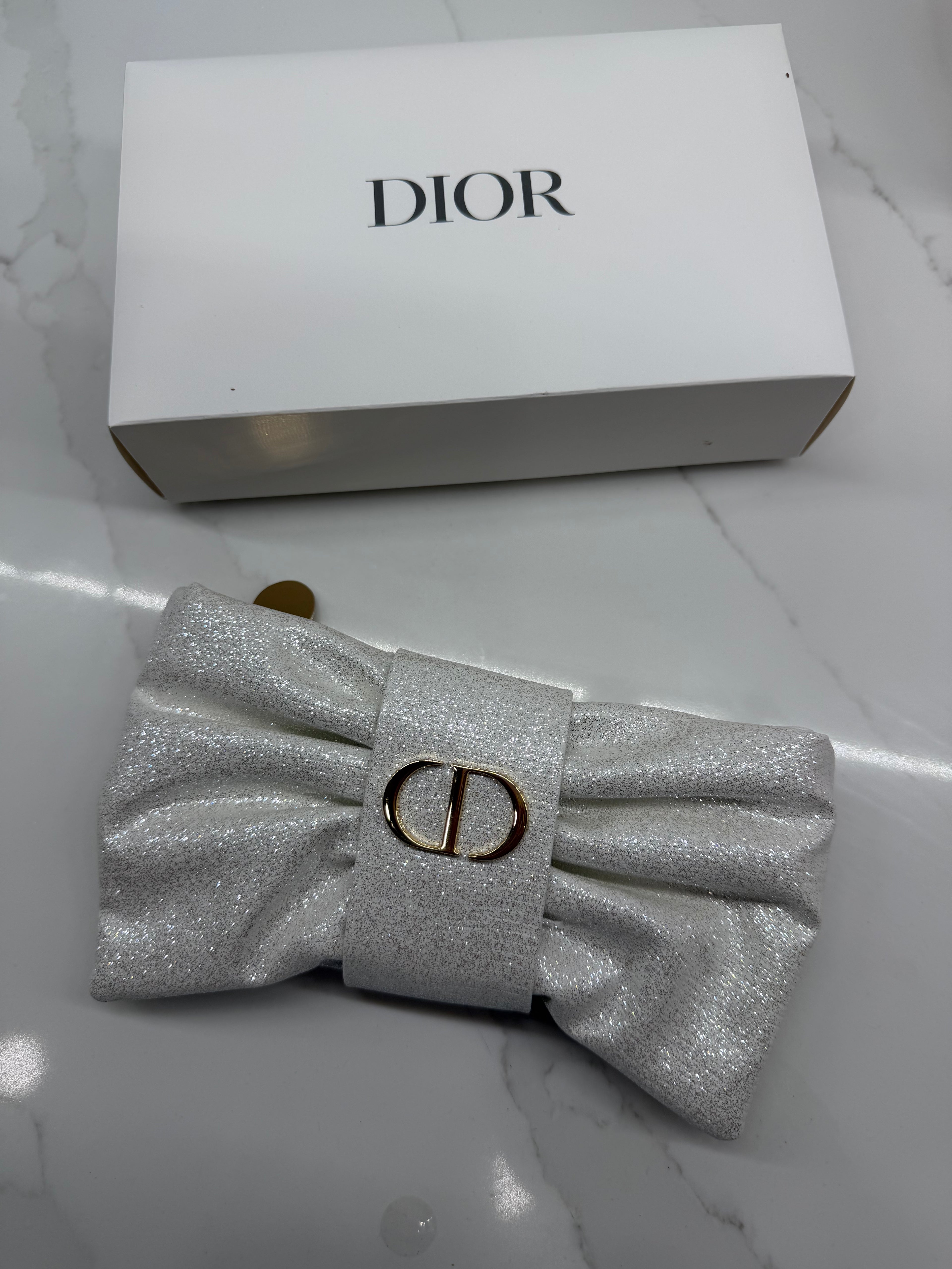 RARE CD Silver Glitter Bow Pouch