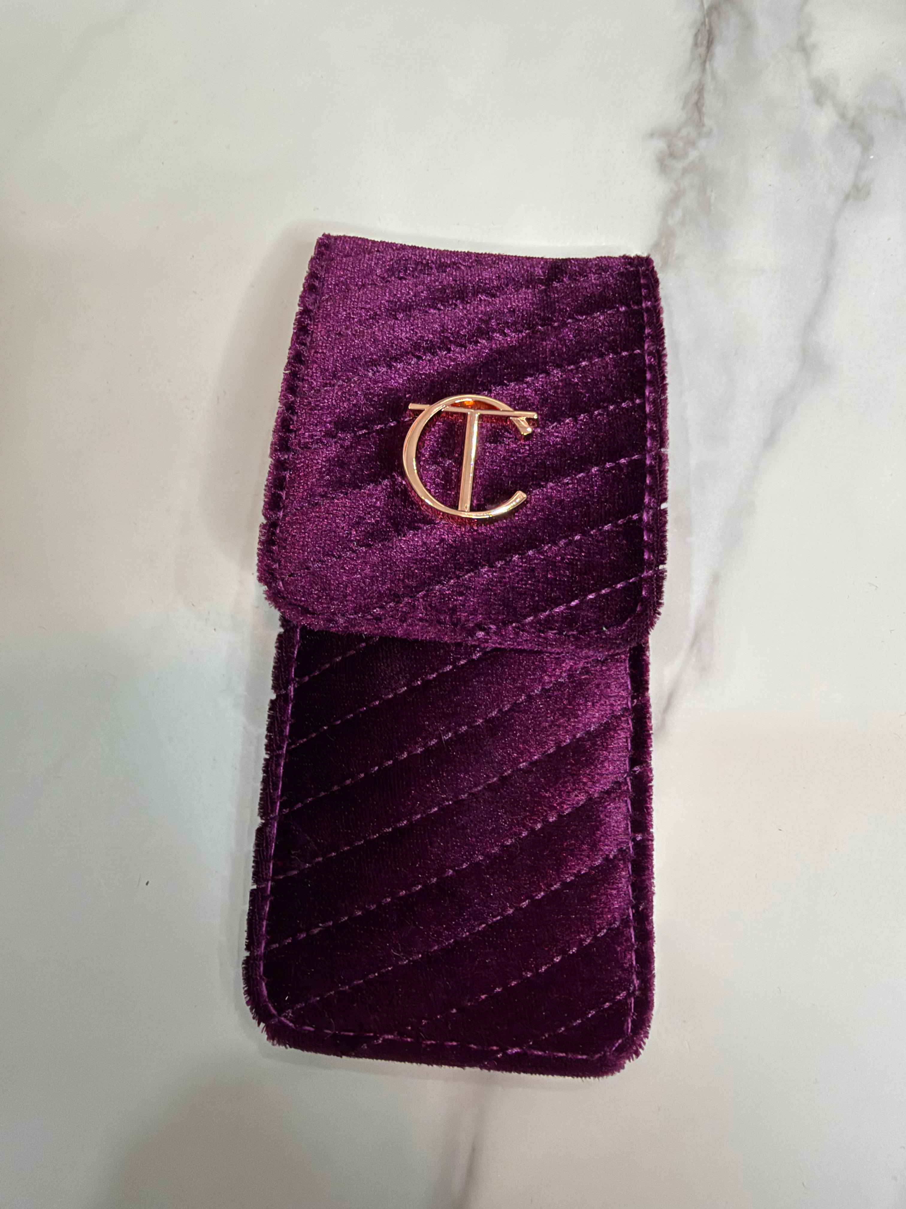 Charlotte Tilbury 4-Piece Mini Makeup Brush Set with Velvet Case