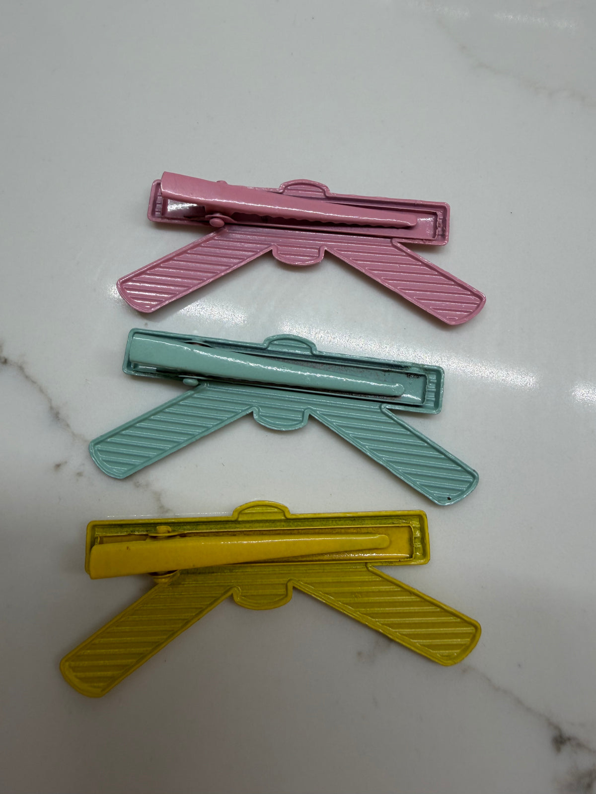 CD Bow Hair Clips- Set of 3