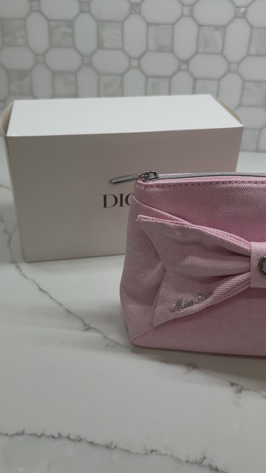 CD Pink Denim Pouch