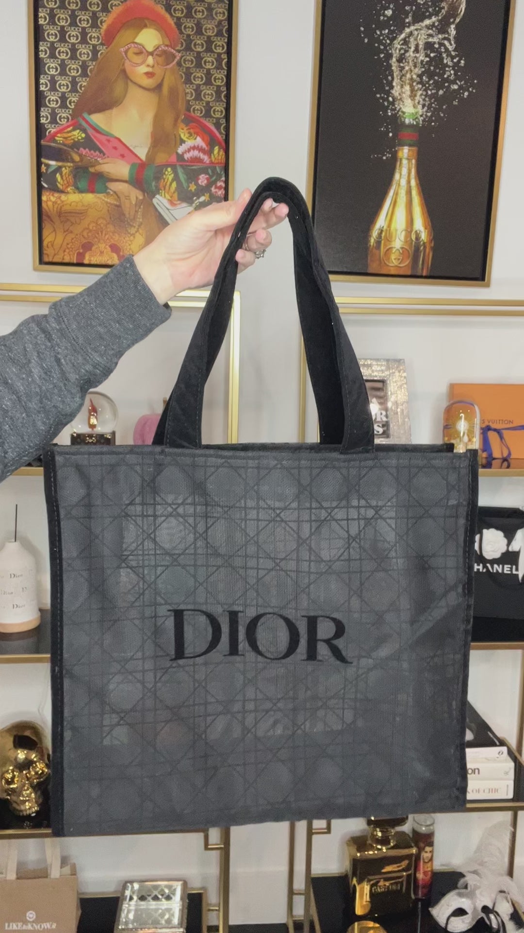 Mesh Black Tote
