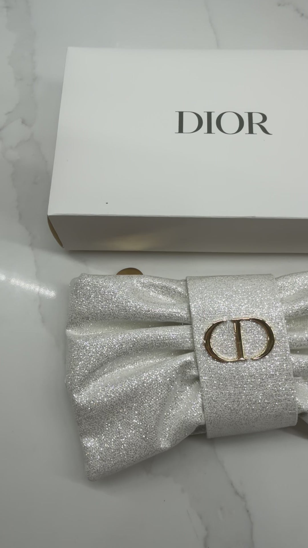 RARE CD Silver Glitter Bow Pouch
