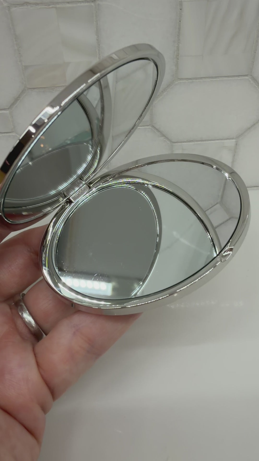 CD Silver Compact Mirror