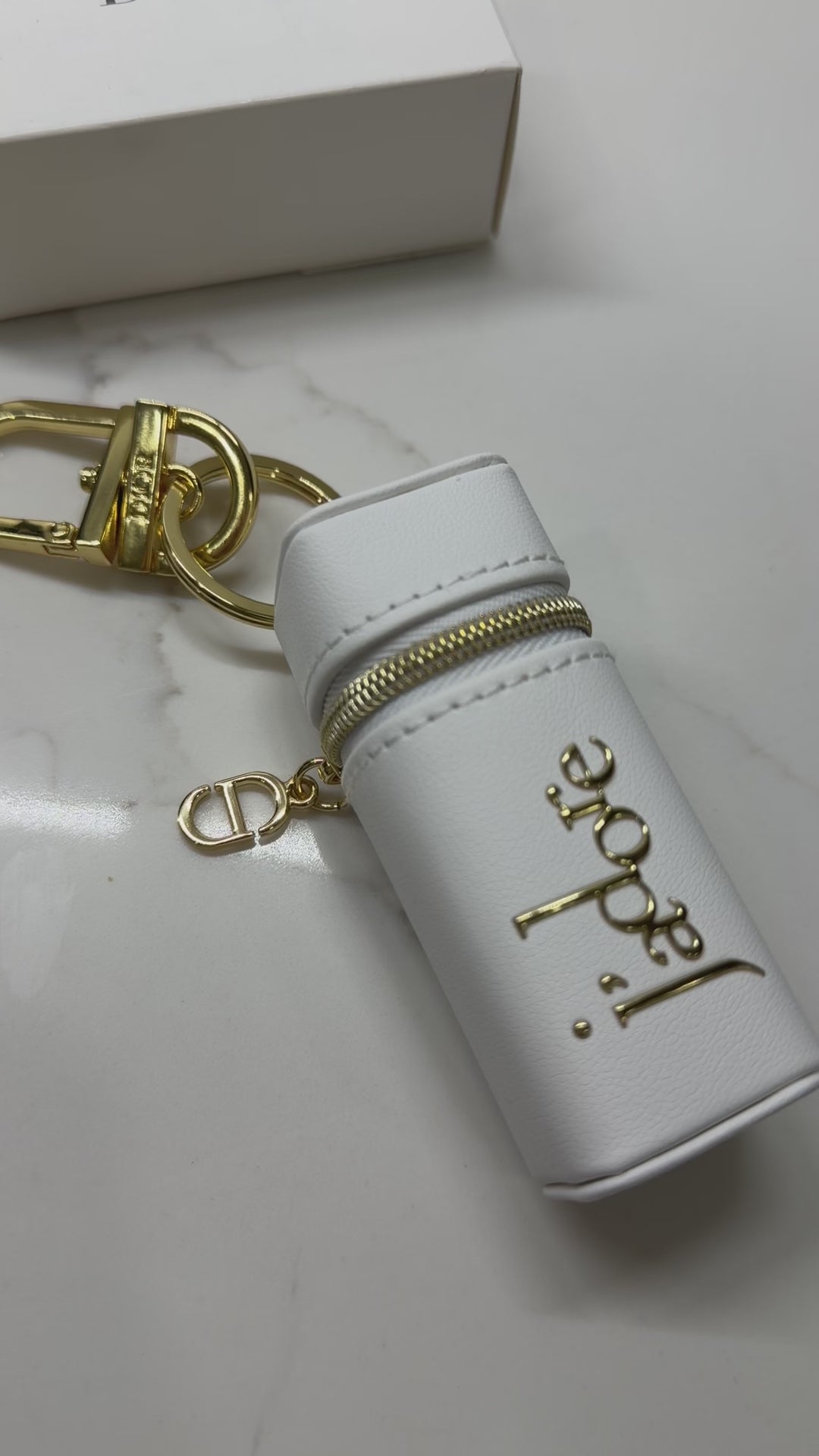 CD J’adore Lipstick Holder Keychain Case